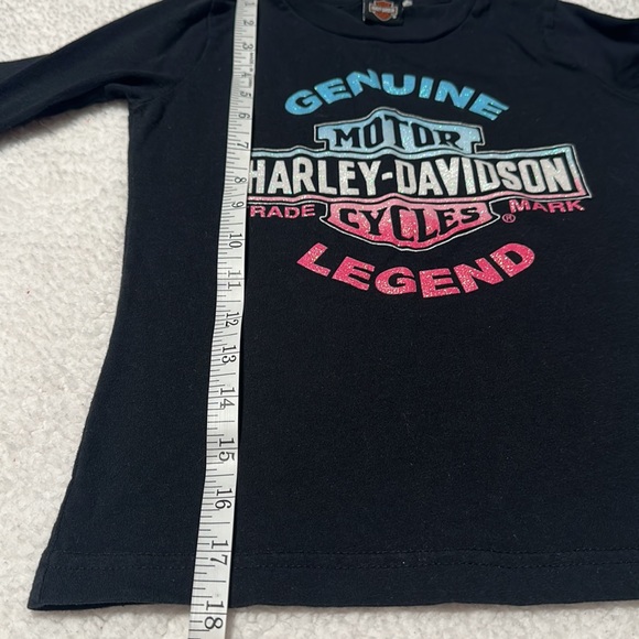 Harley Davidson Little Girl’s L/S Genuine Legend Tee, EUC, Size 6/6X - Picture 6 of 9